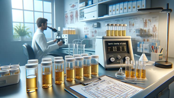 Ciężar właściwy moczu poniżej i powyżej normy