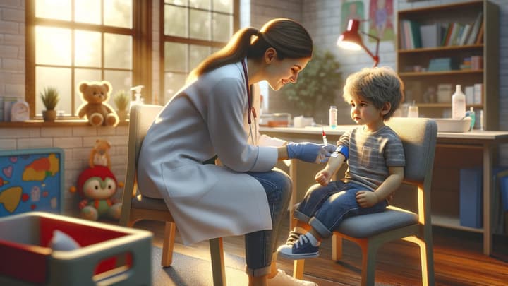 Lęk przed pobraniem krwi u dziecka